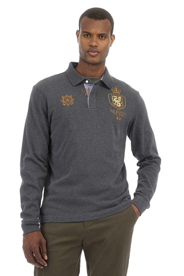 Polo Zachory Dark Heather Grey